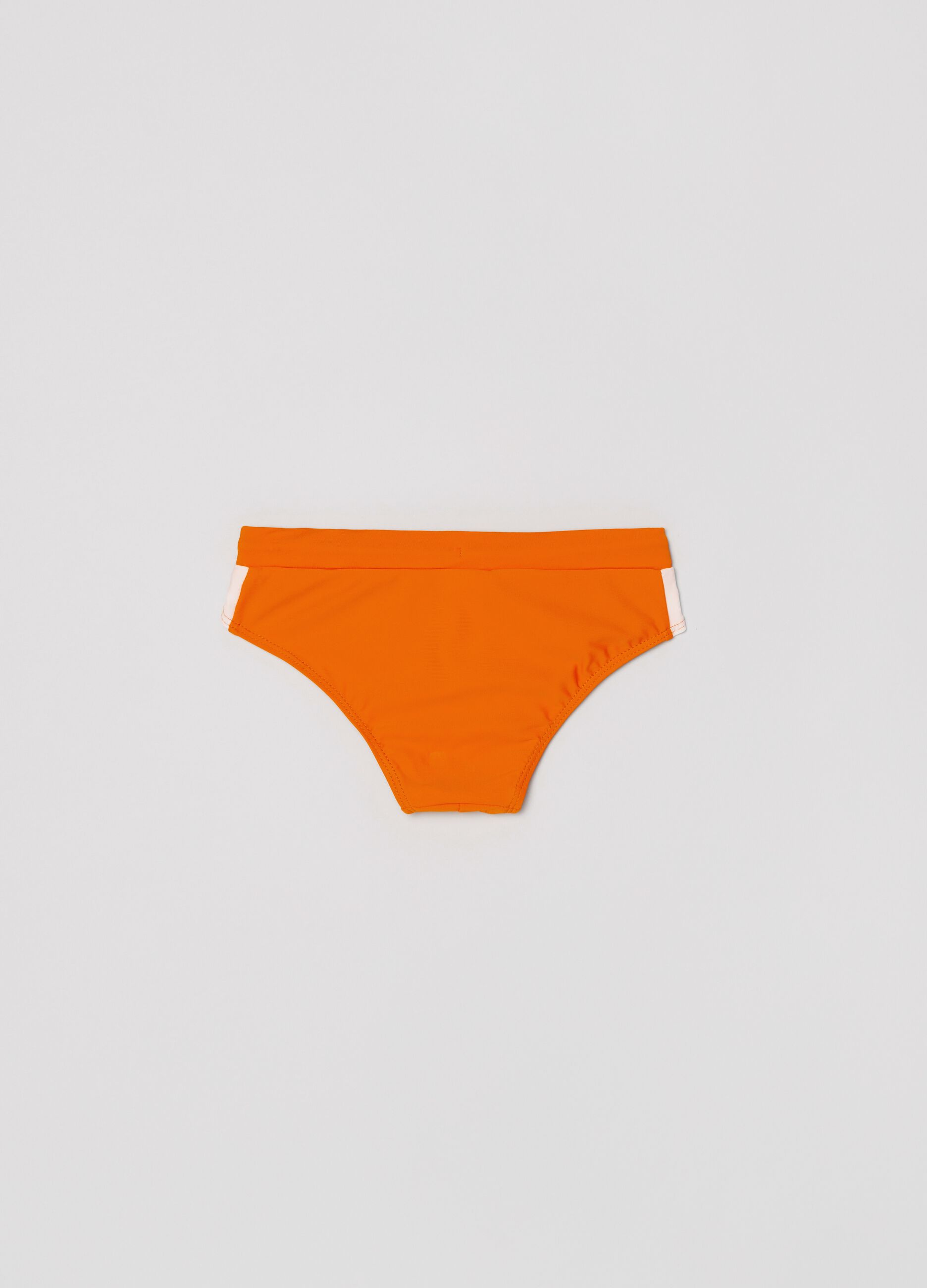 Swim briefs with contrasting bands