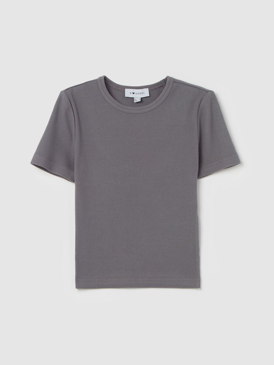 Ribbed T-shirt in stretch cotton_4