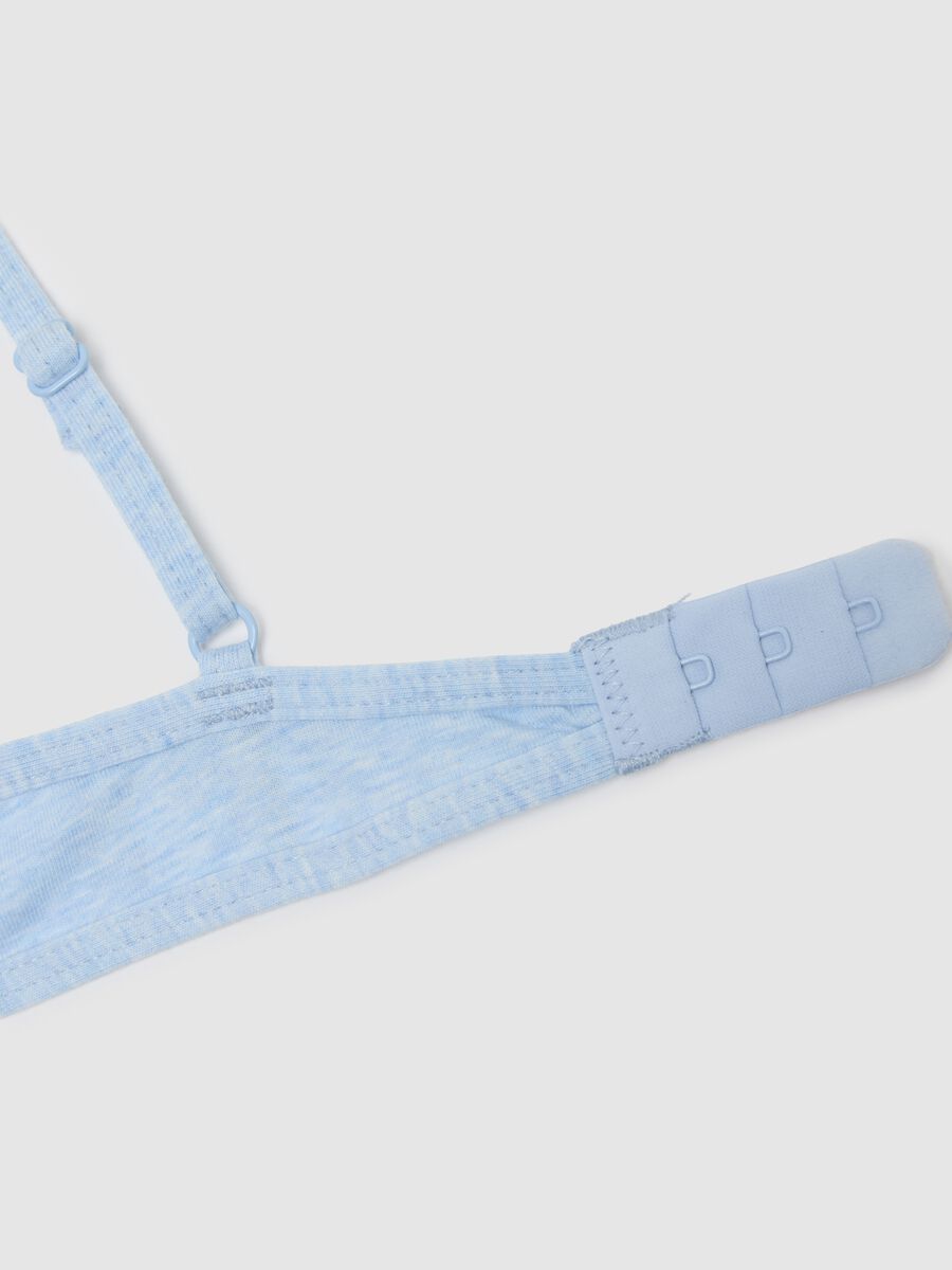 Girls' Sky Blue Stretch Cotton Bra_3