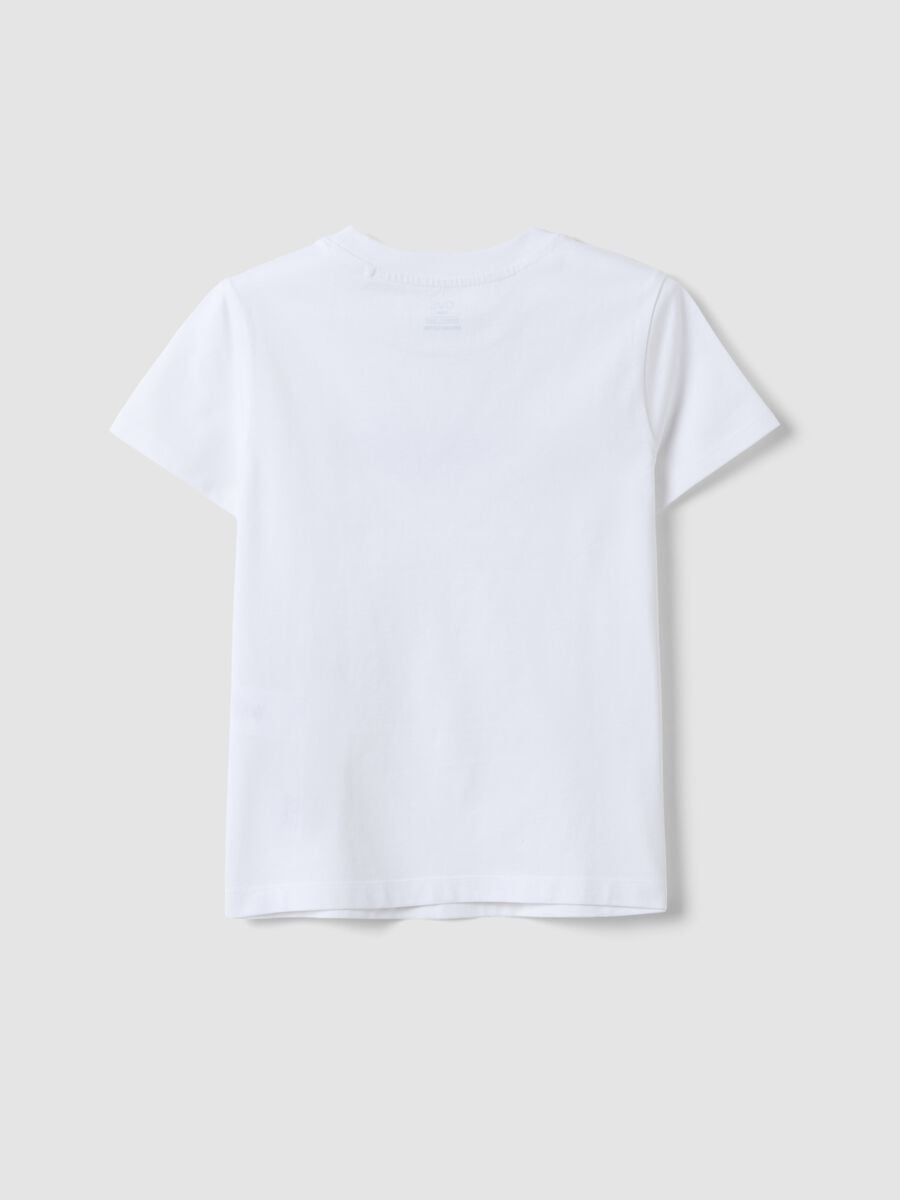 T-shirt bianca in puro cotone organico con stampa "Stargirl" per ragazza_1
