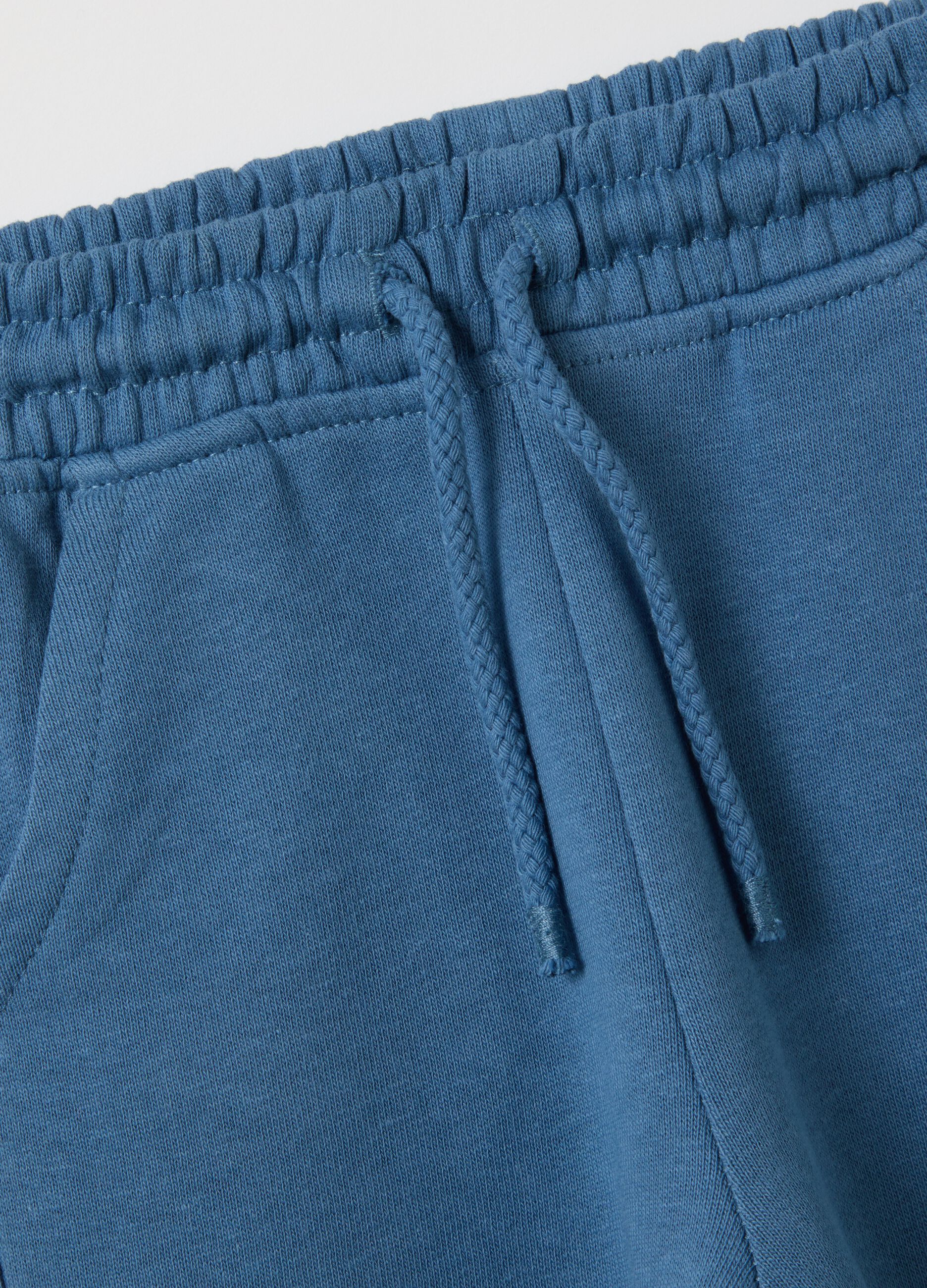 Children's turquoise cotton jogger trousers