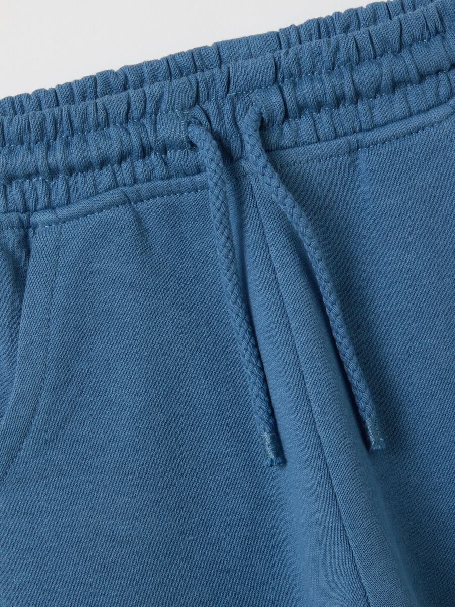 Children's turquoise cotton jogger trousers_2