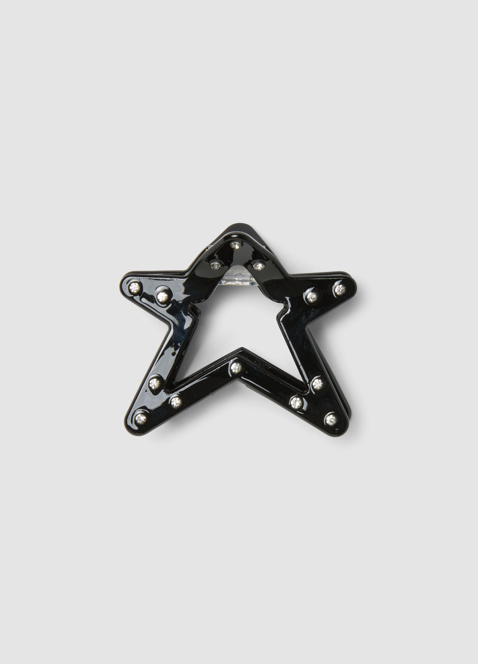 Black star hair clip with rhinestones for girls