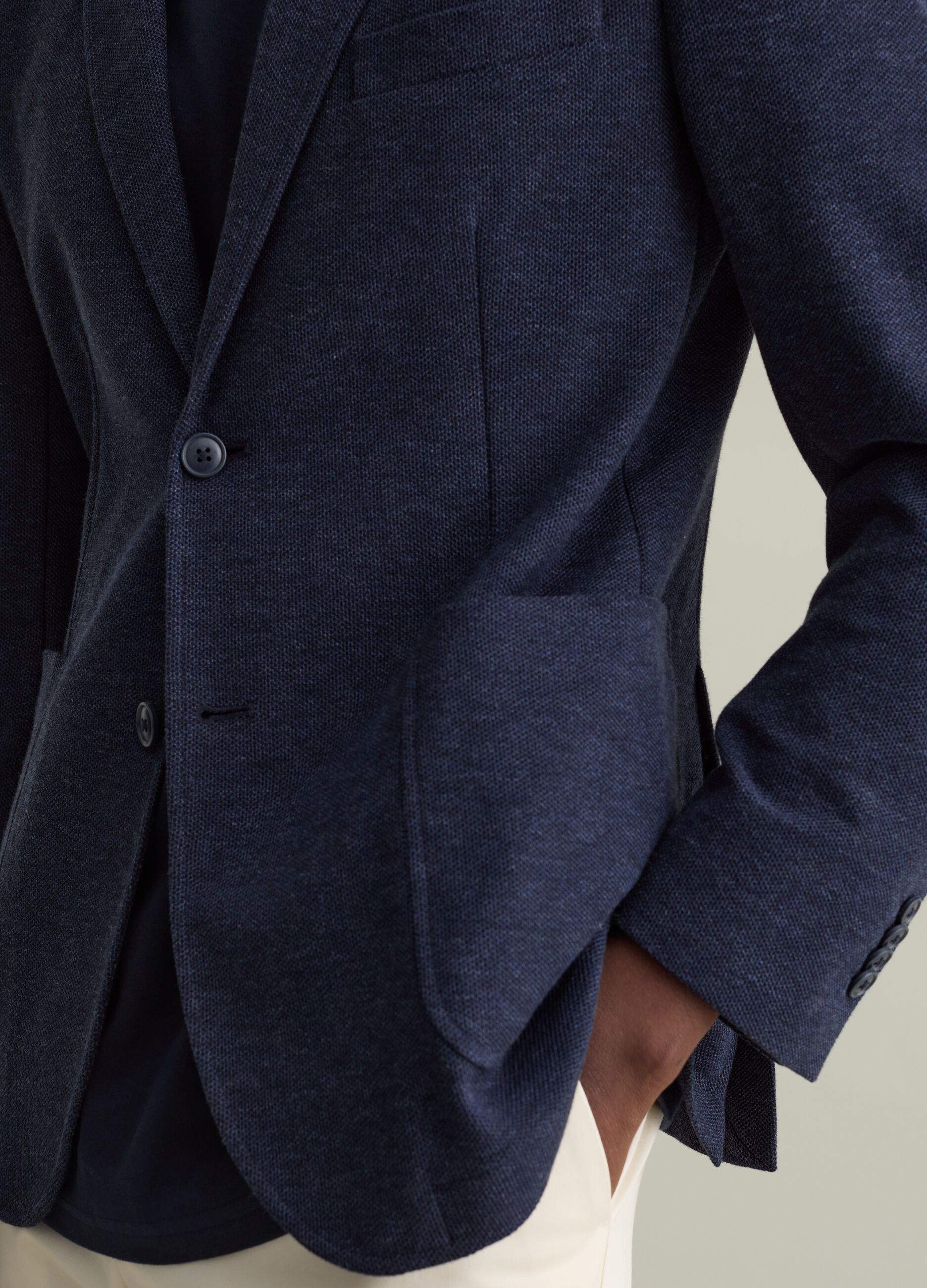 Blazer monopetto regular fit in maglia