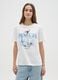 White pure cotton regular fit T-shirt with Peanuts print_1