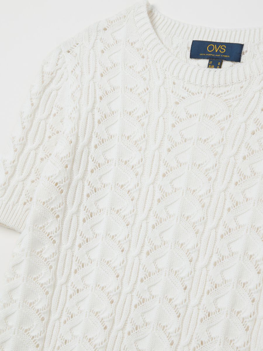 Short-sleeve crochet top_5