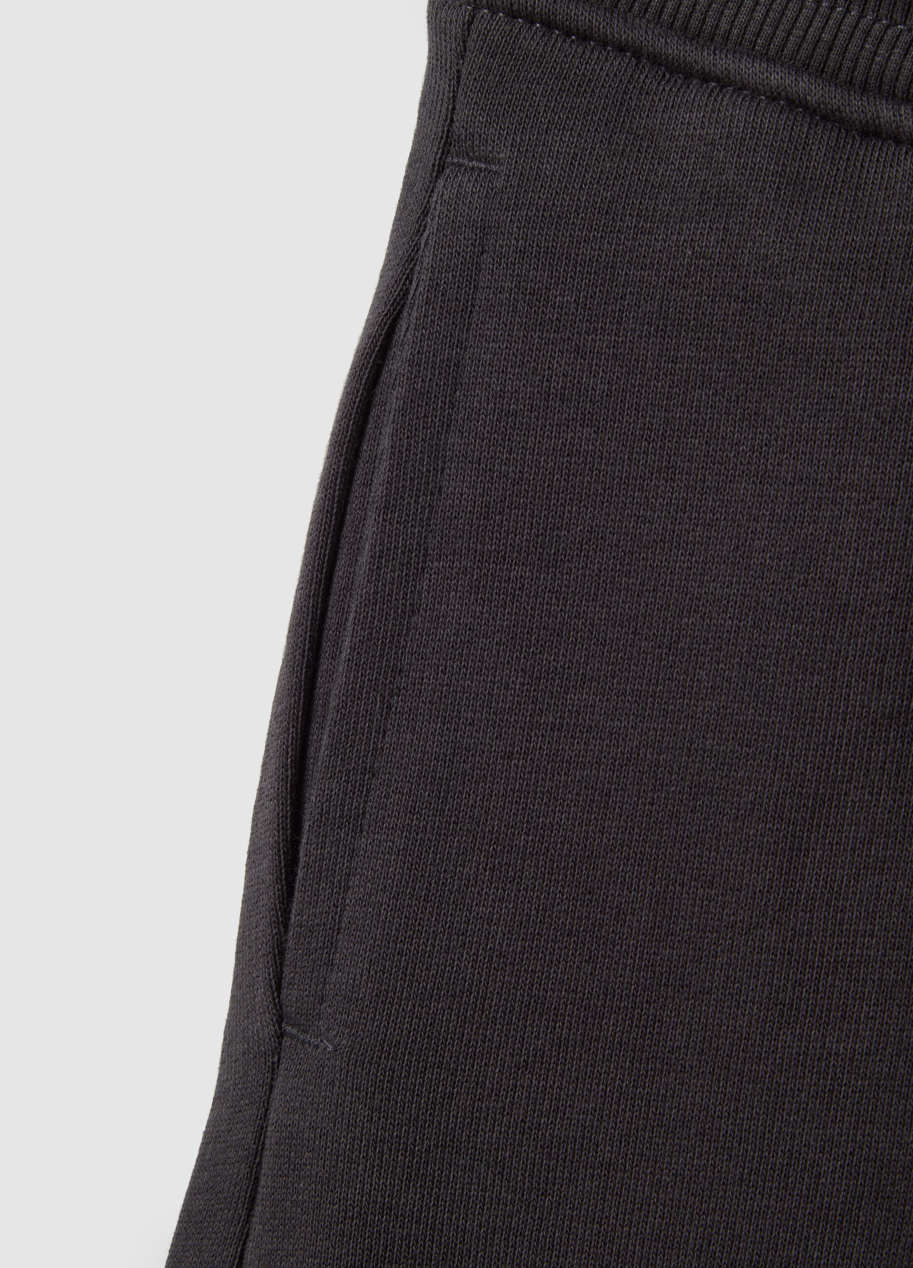 Pantaloni per bambini in puro cotone nero regular fit