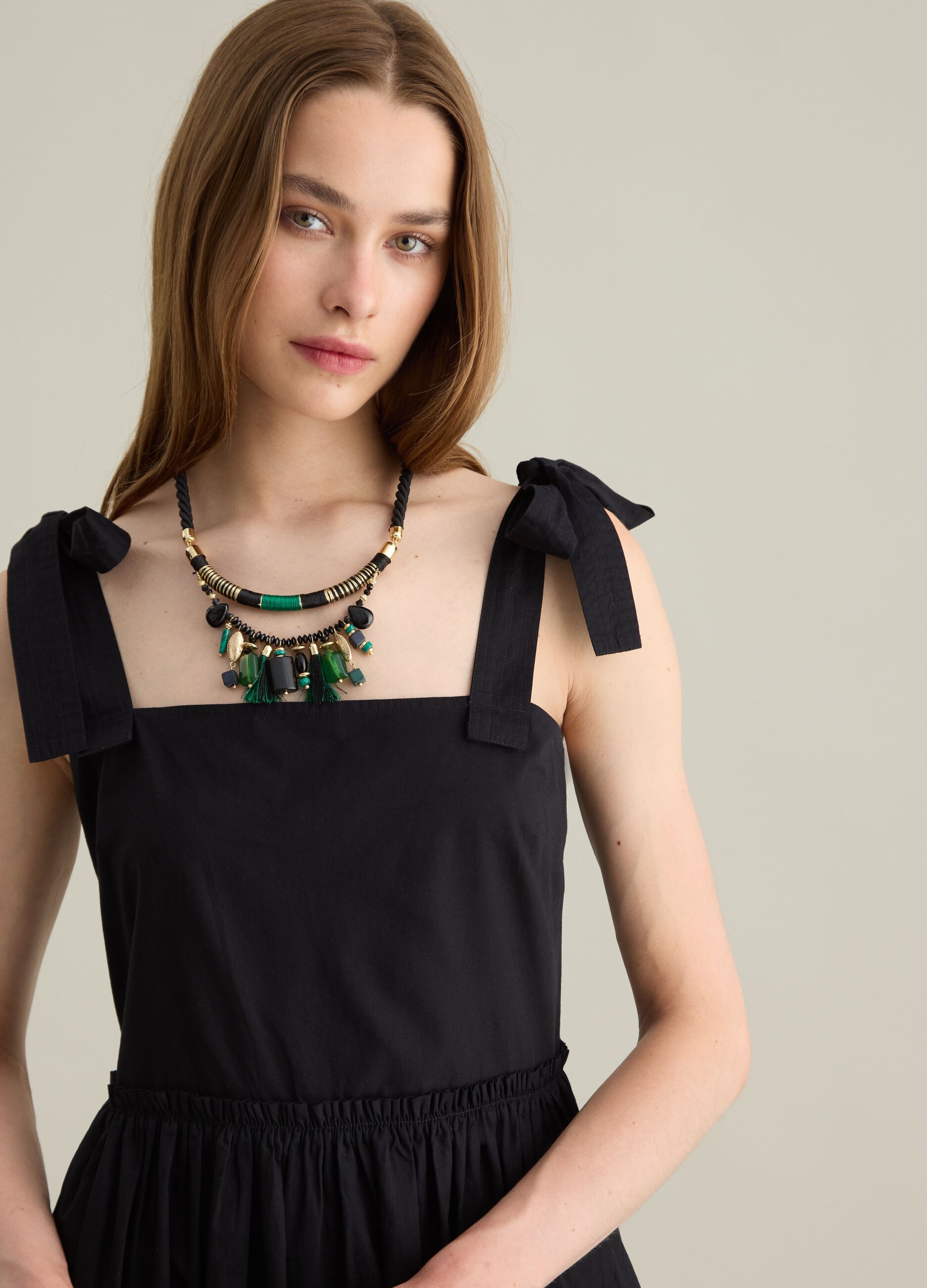 Women's multicolour iron necklace with details