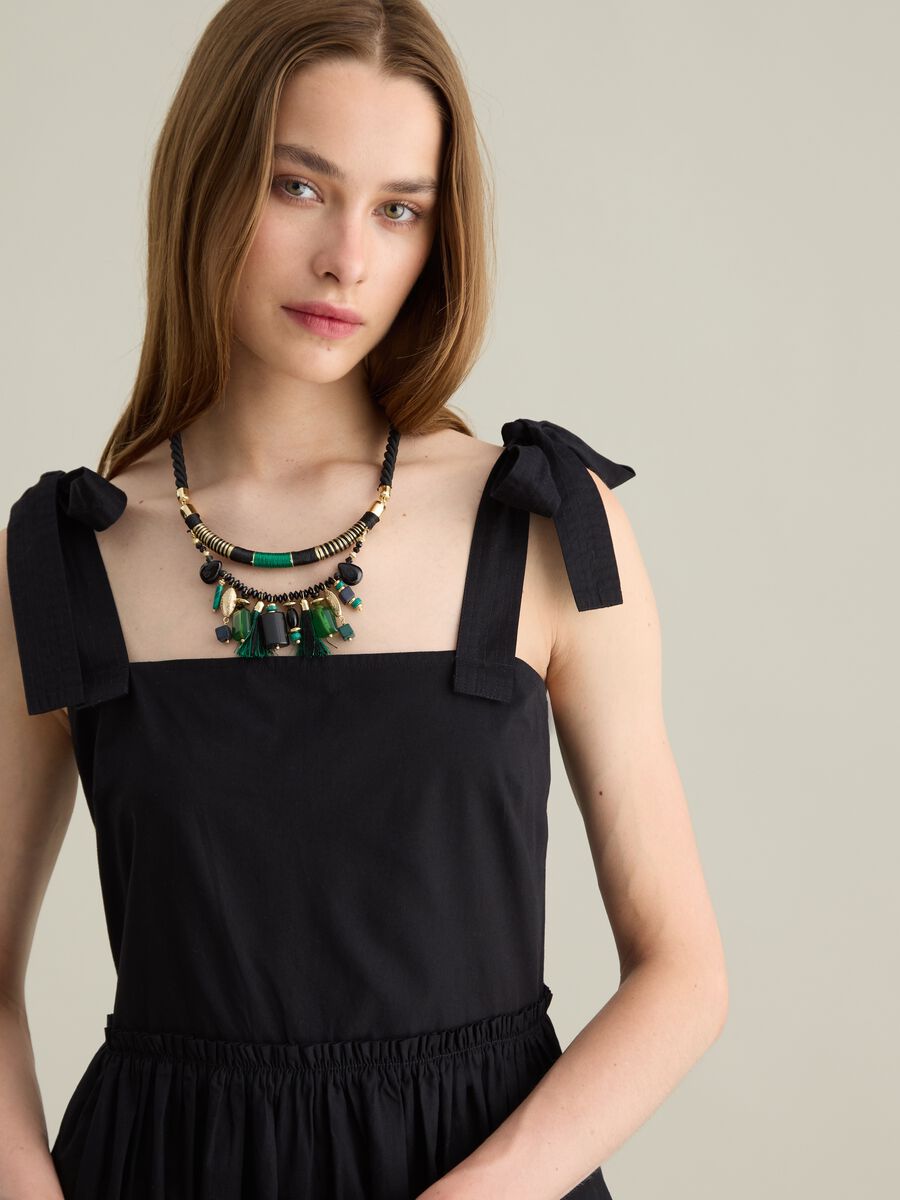 Women's multicolour iron necklace with details_0