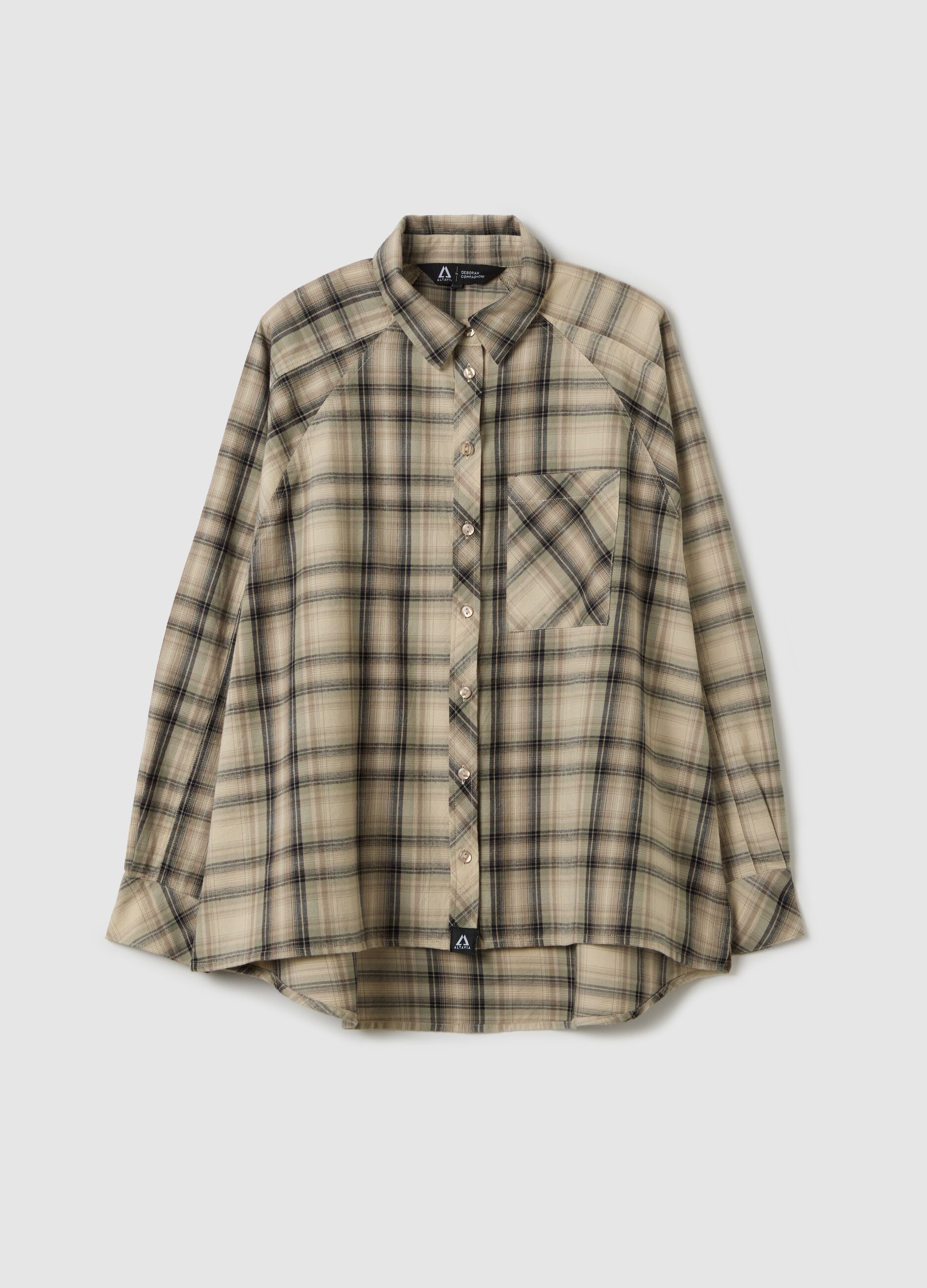 ALTAVIA WITH DEBORAH COMPAGNONI shirt in check cotton with pocket