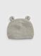 Grey cotton hat for newborn_0