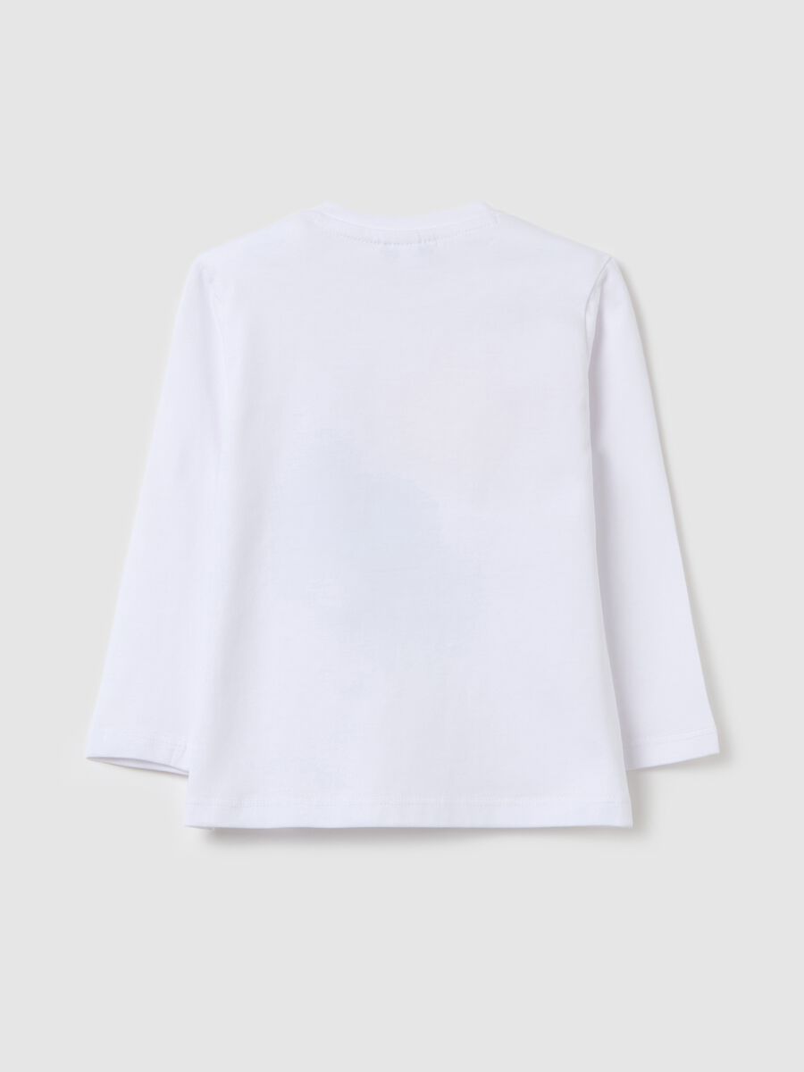 Cotton T-shirt with print and long sleeves_1