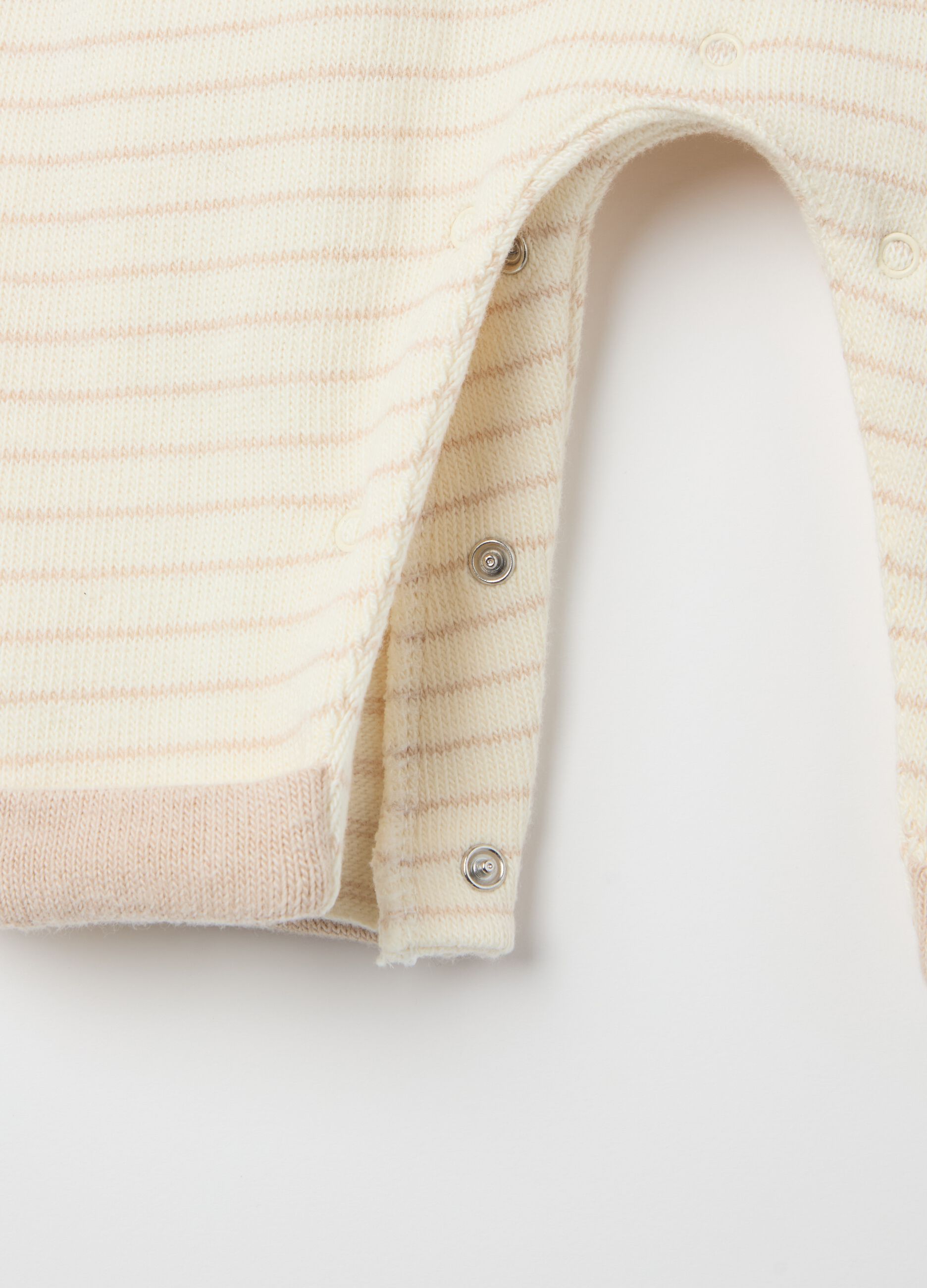 Onesie with striped pattern with puppy