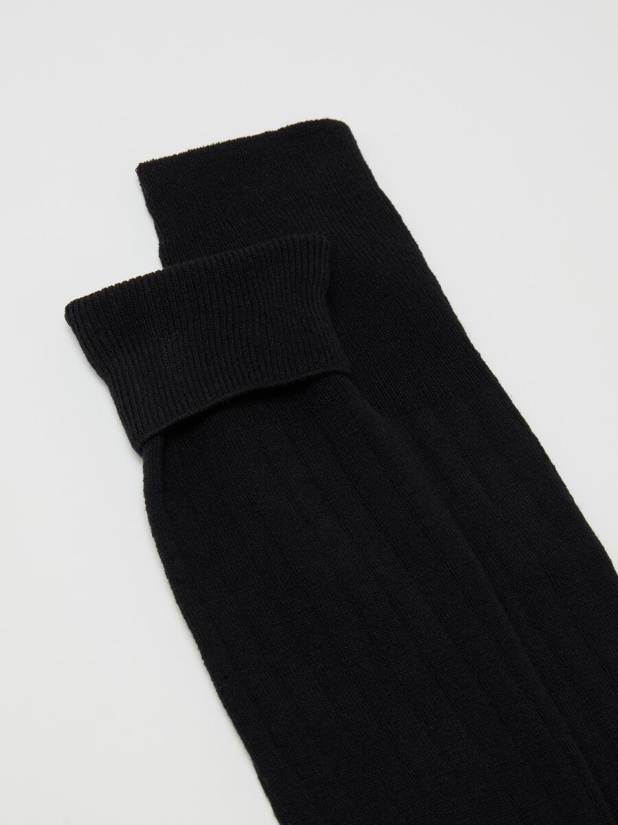 Two-pair pack long socks in warm cotton_1