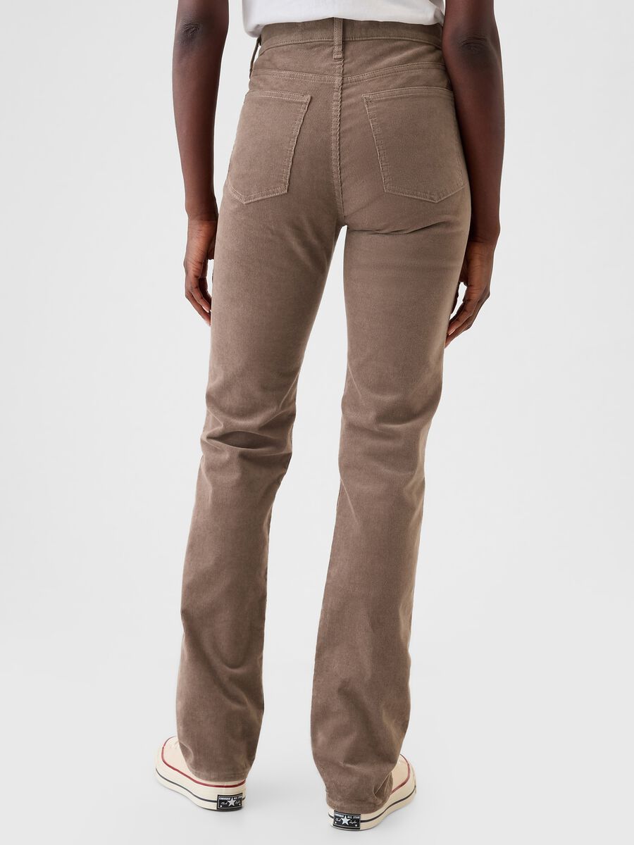 Straight high-rise trousers in corduroy_2