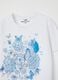 T-shirt with butterflies with flowers print_5