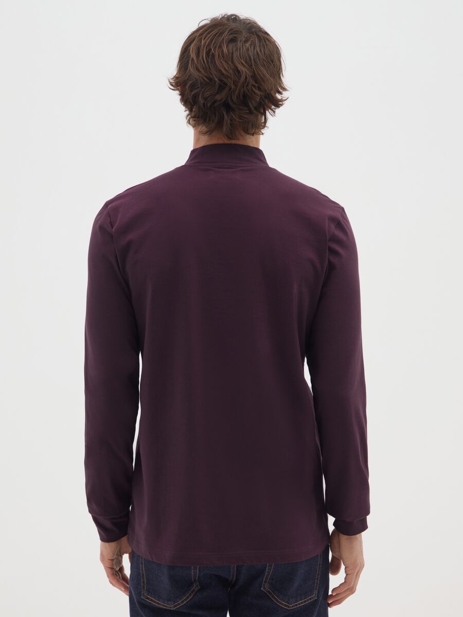 Purple long sleeve cotton shirt_2