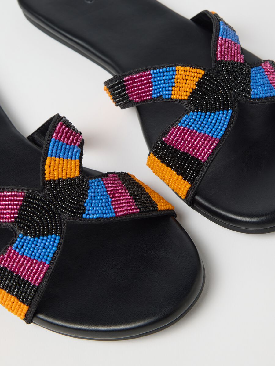 Piombo Multicolour Plastic Sandals with Beads_1