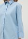 Camicia in puro cotone azzurra regular fit con maniche a tre quarti_3