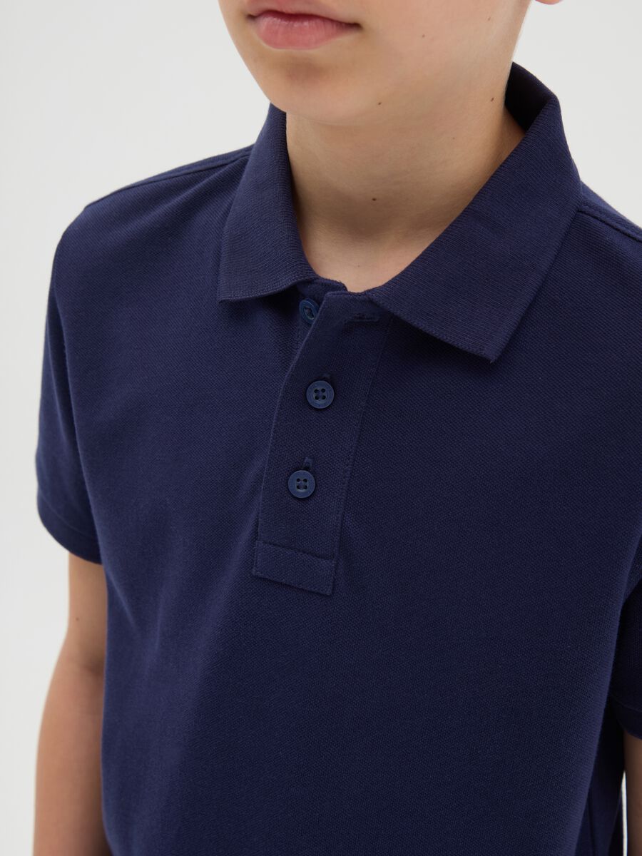 Pure Cotton Blue Polo Shirt_1
