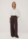 White regular-fit blouse with wide sleeves and mandarin collar_1