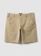 Beige stretch-cotton chino shorts, regular fit_4