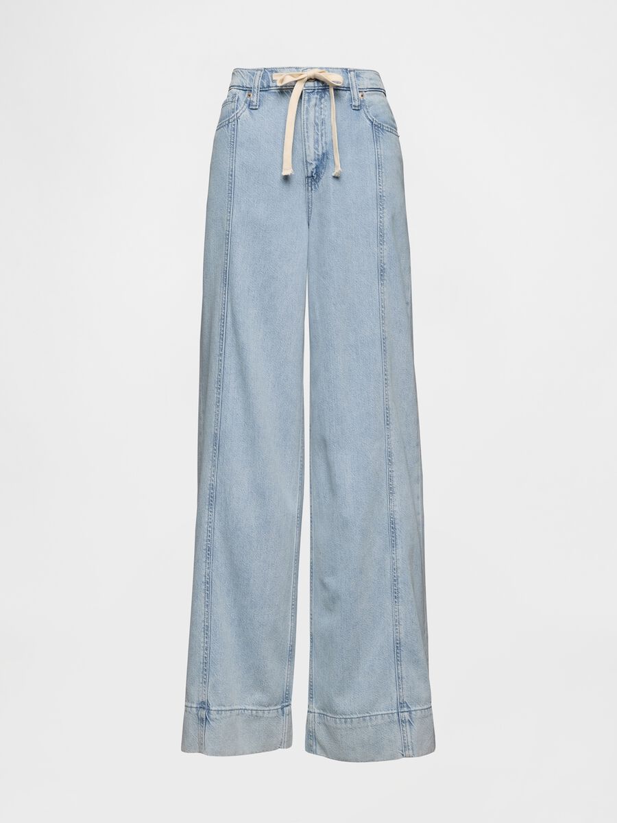 Pantaloni ampi in denim chiaro Gap_6