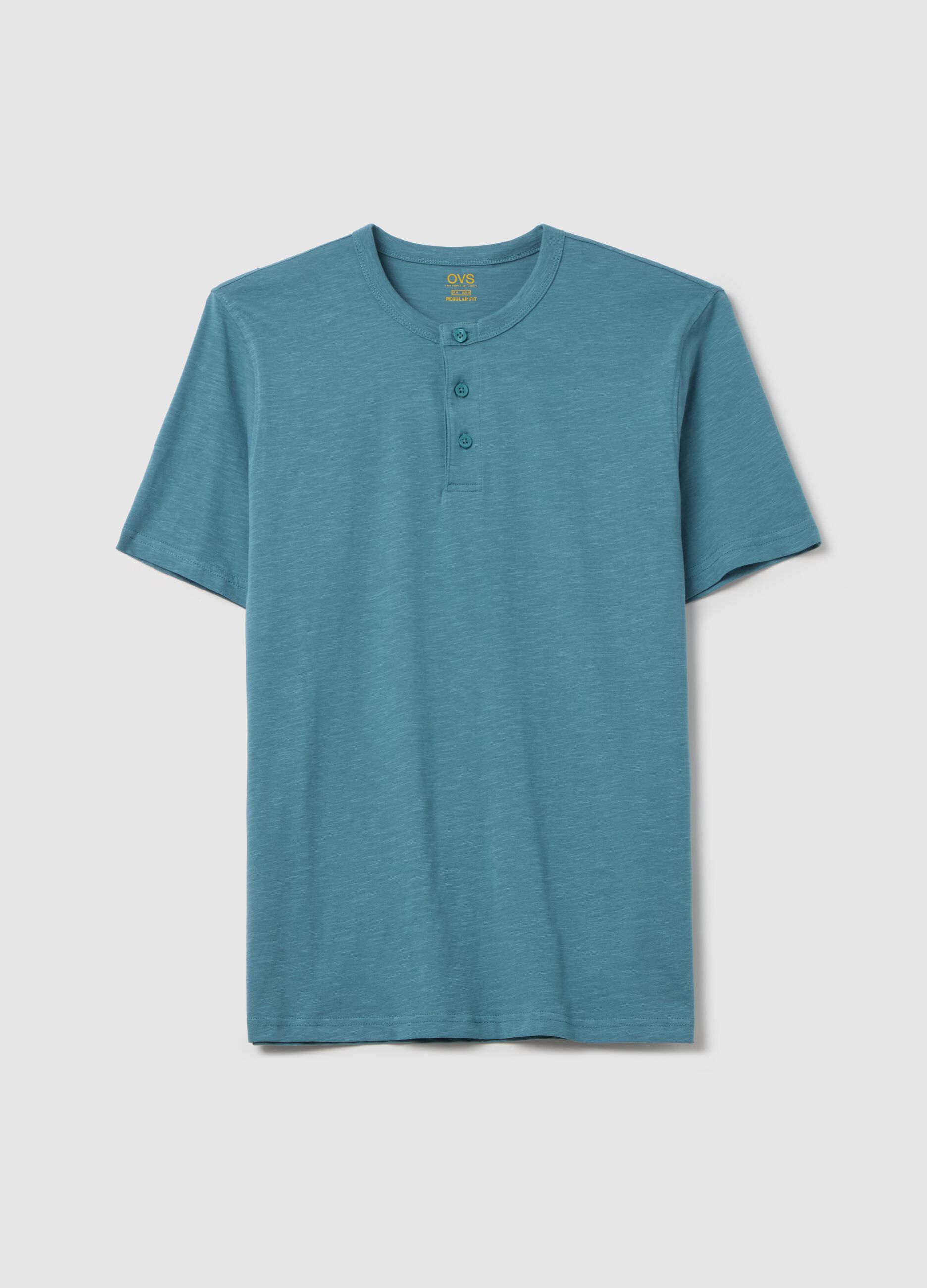 T-shirt in cotone scollo serafino