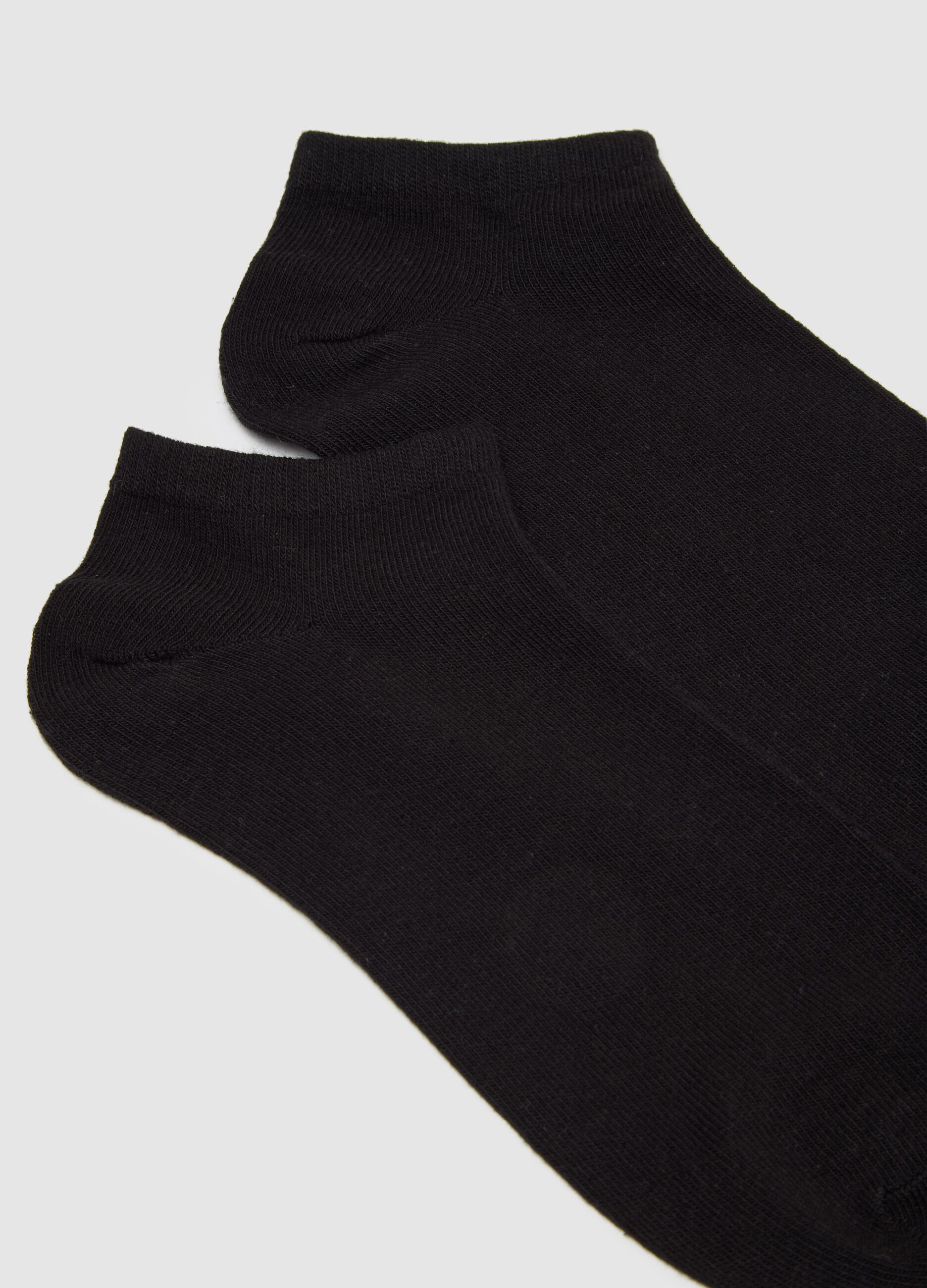 Set calzini da donna in cotone nero regular fit