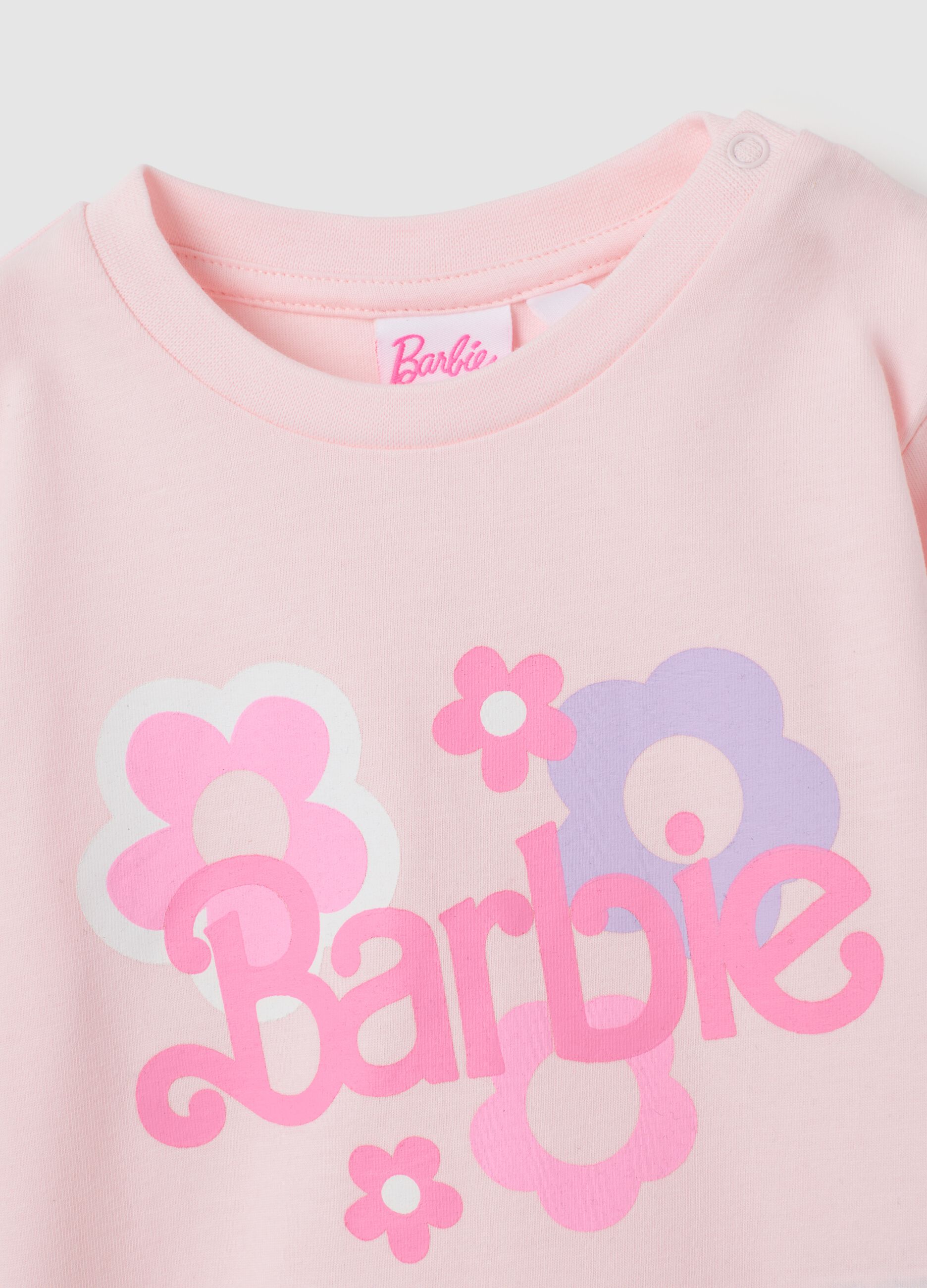 Pigiama da bambina in puro cotone rosa regular fit