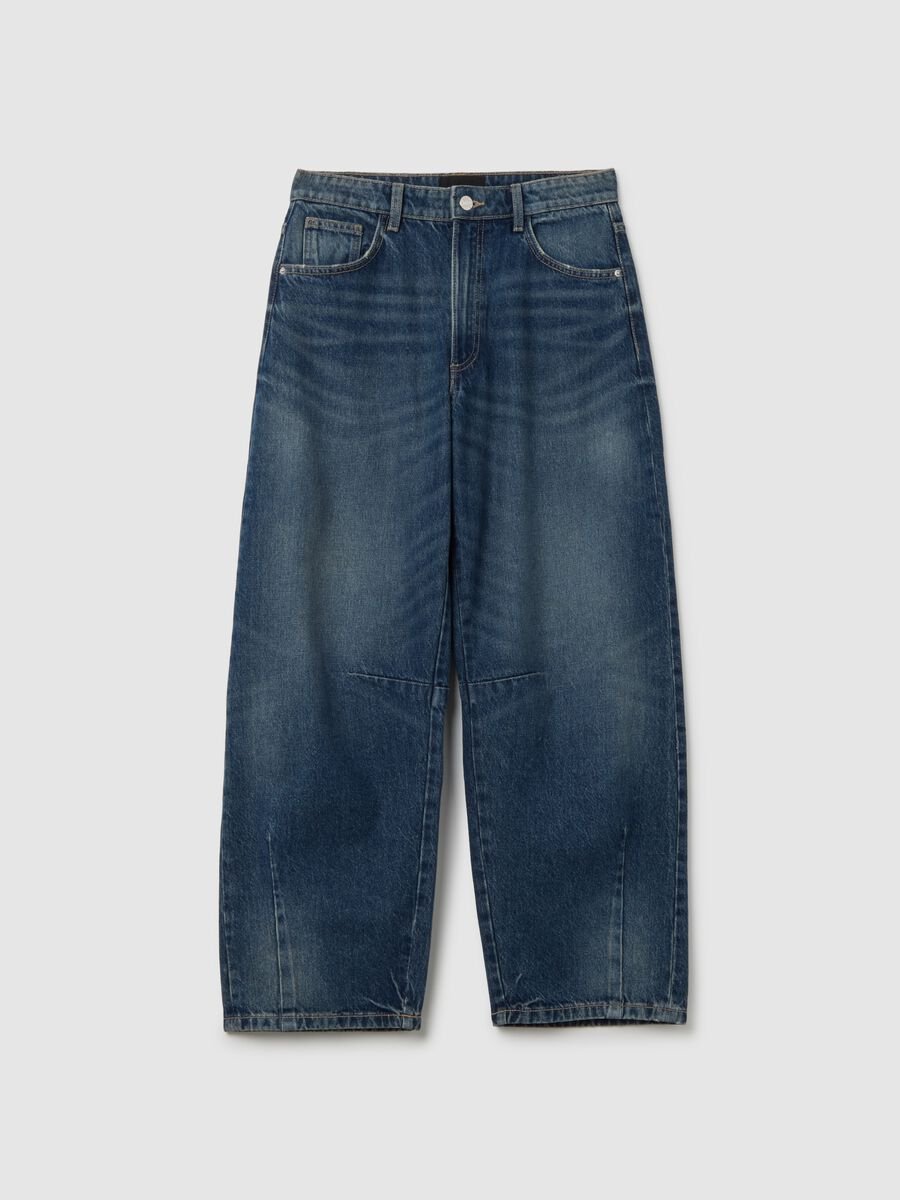 Balloon Blue Cotton Jeans_4