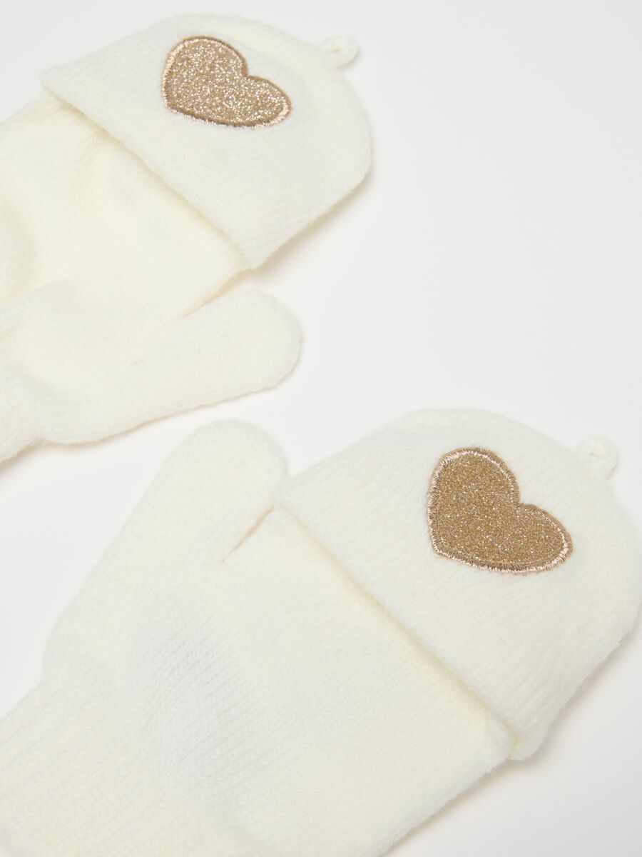Multicolour fingerless girl gloves with glitter_1