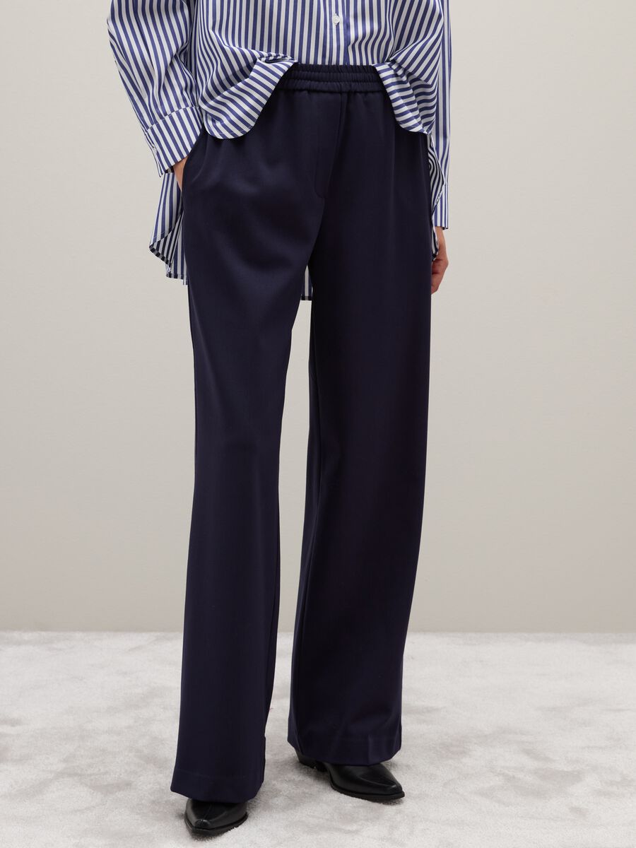 Blue Regular Fit Trousers_2