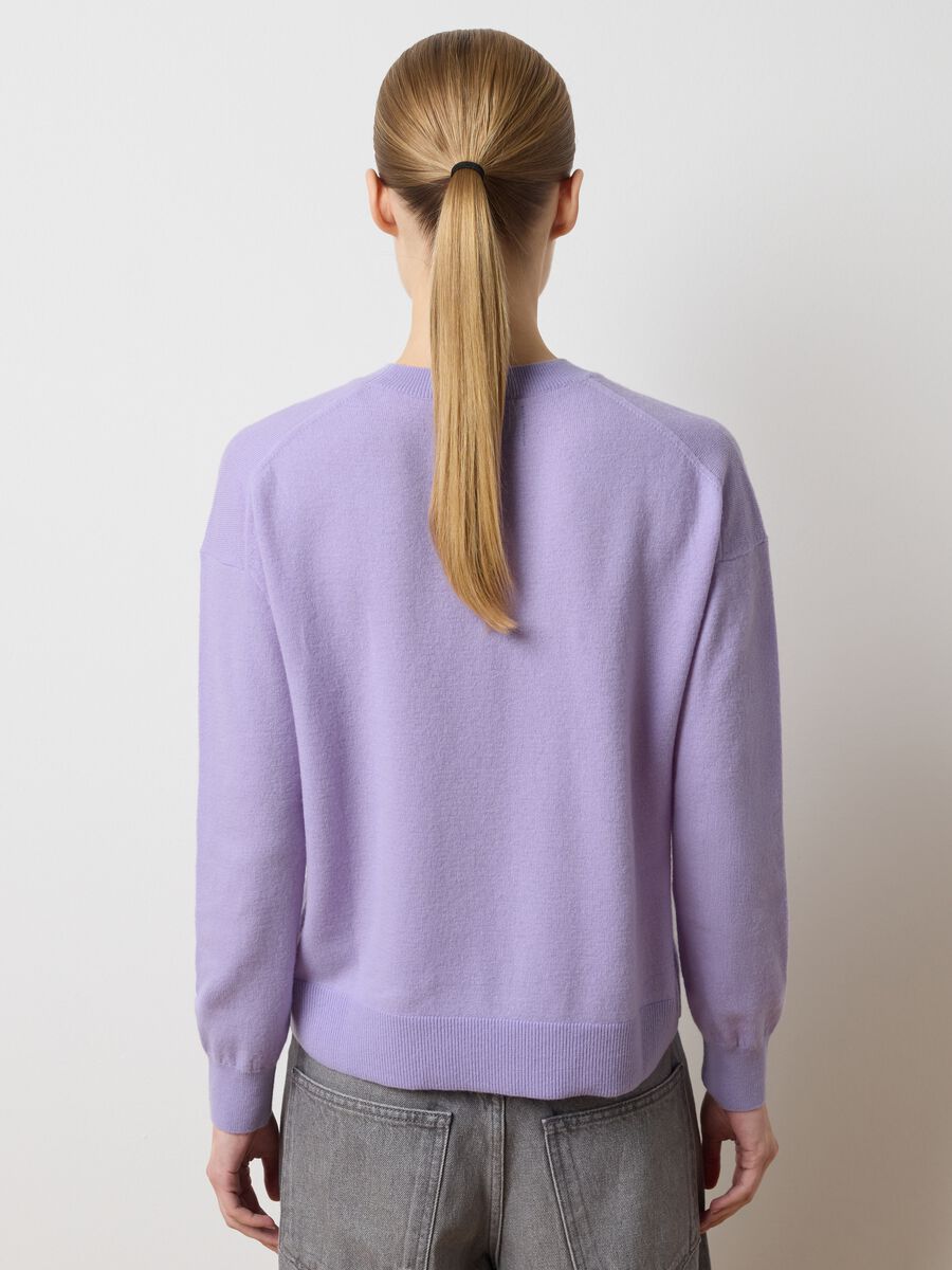 Purple Pure Wool Regular Fit Jumper_3