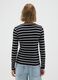 Black and white striped crew neck jumper_2