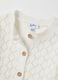 Girls' cardigan in pure white cotton_3