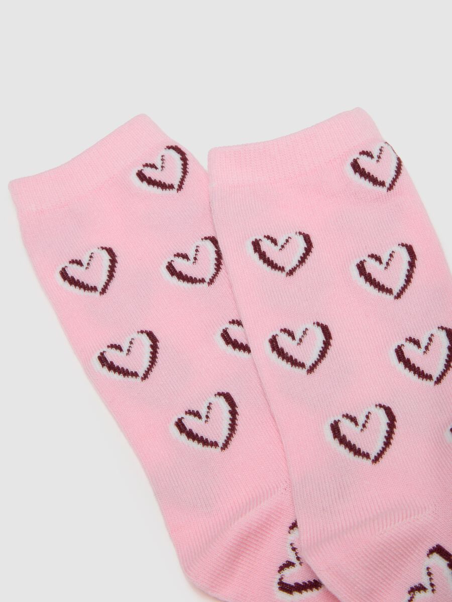 Multicolour girl short socks twin pack in cotton blend_1
