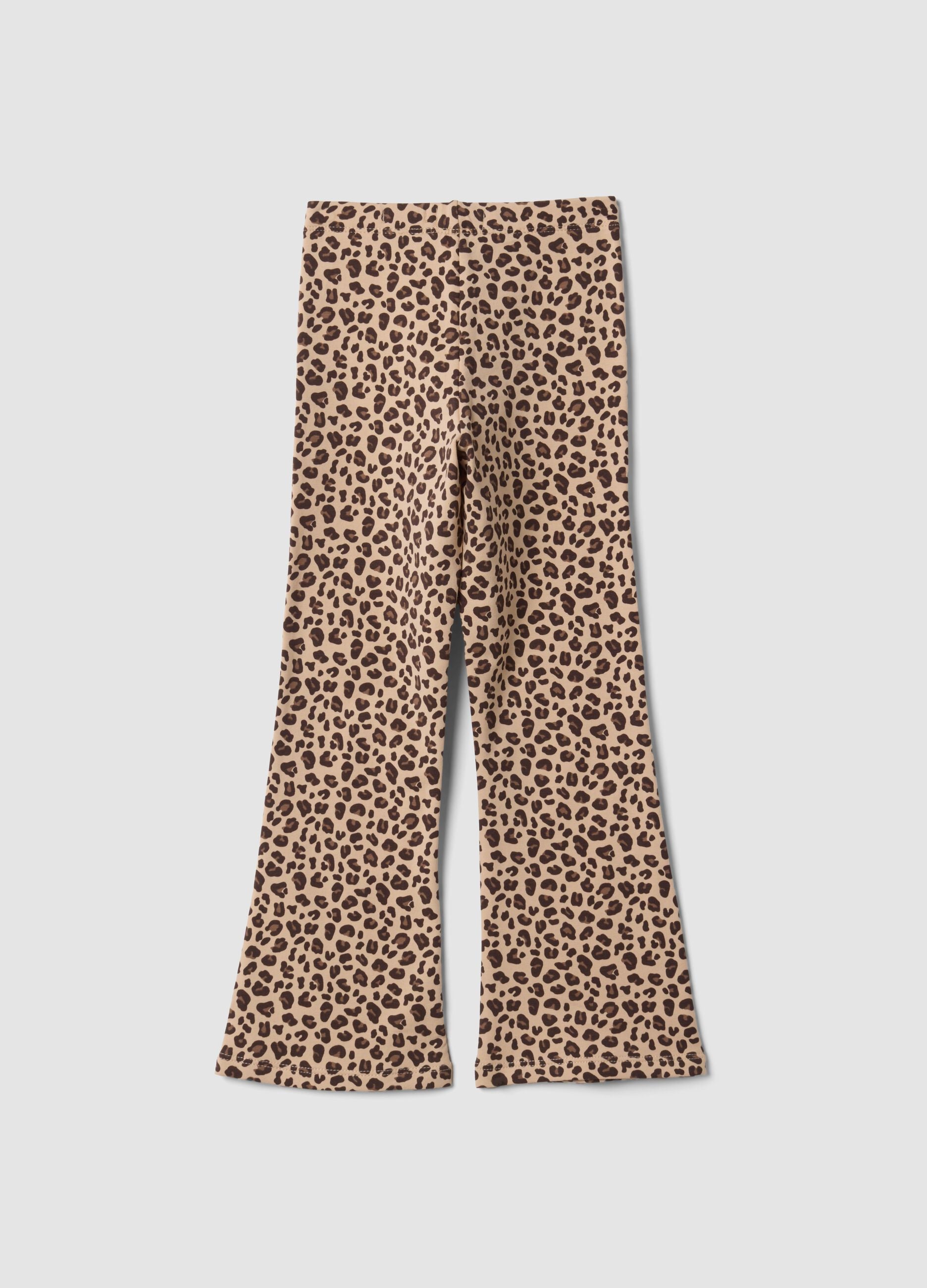 Beige stretchy organic cotton leggings