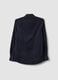 Ocean blue pure cotton ribbed shirt, regular fit_1