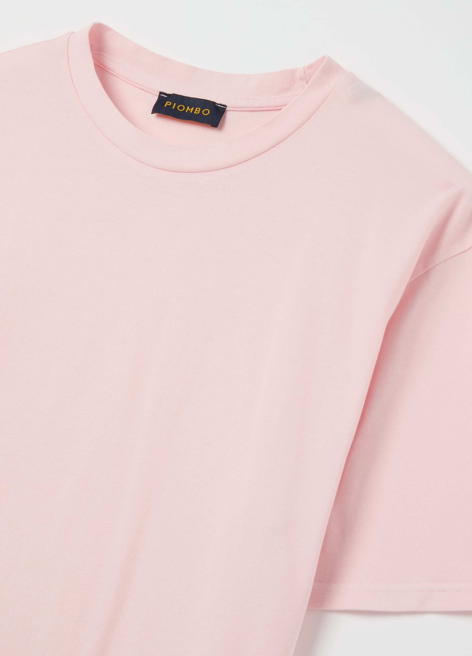 Solid colour cotton T-shirt