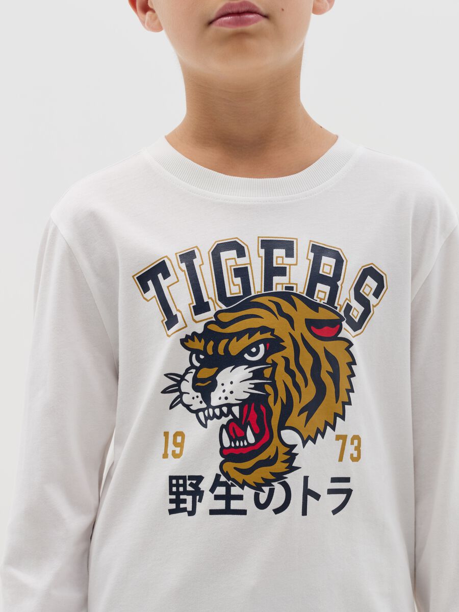 T-shirt a maniche lunghe stampa "Tigers 1973"_1