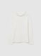 Girls' white pure cotton long sleeve top regular fit_0
