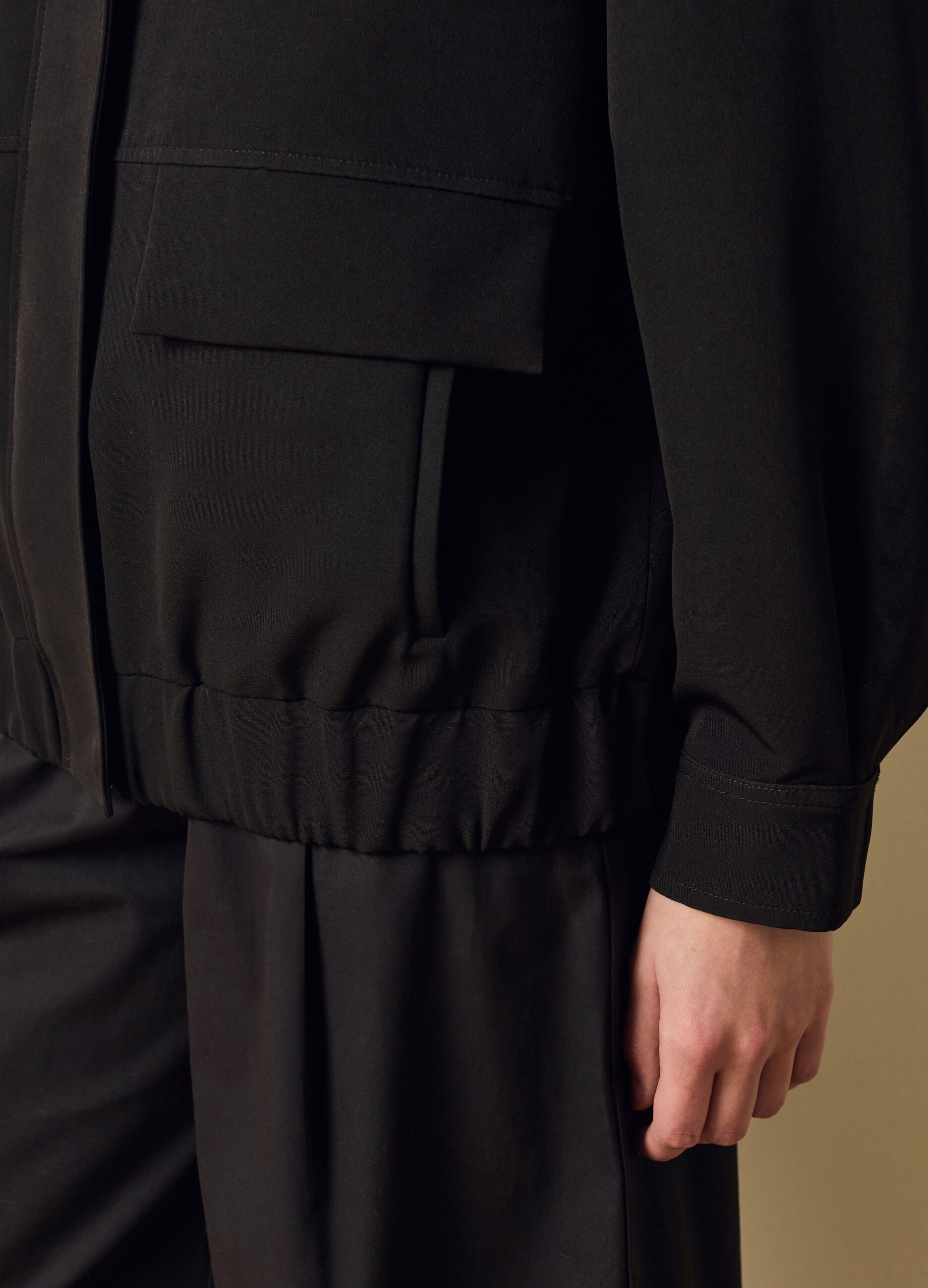 Full-zip bomber jacket