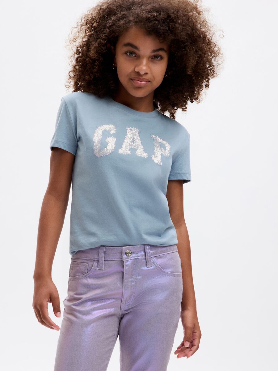 T-shirt in cotone con logo_0