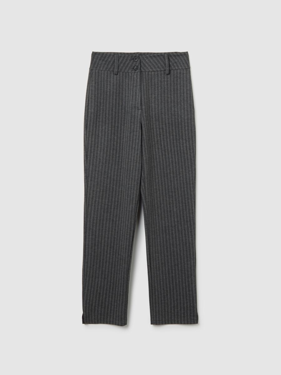 Grey Regular Fit Trousers_4
