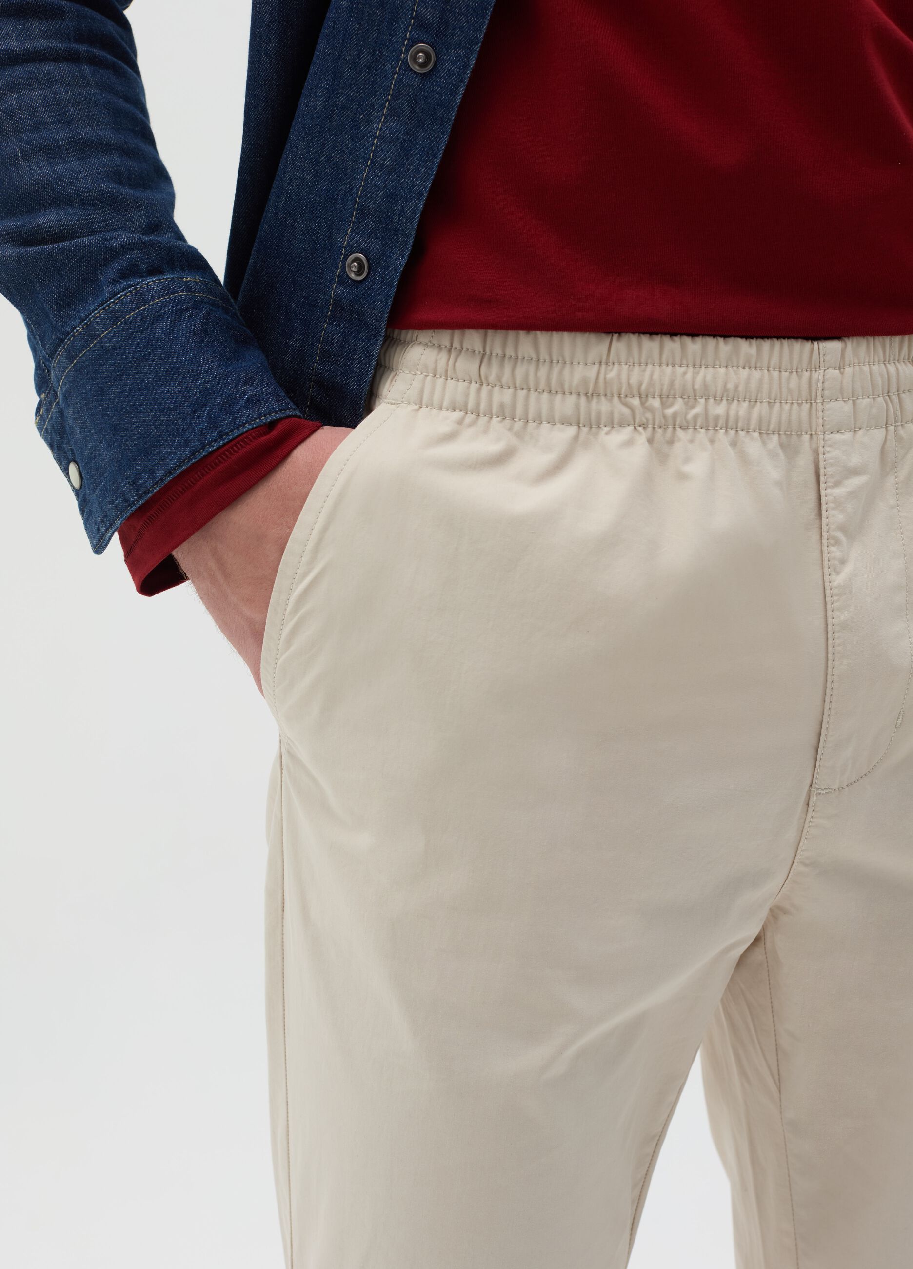 Chino joggers in cotton