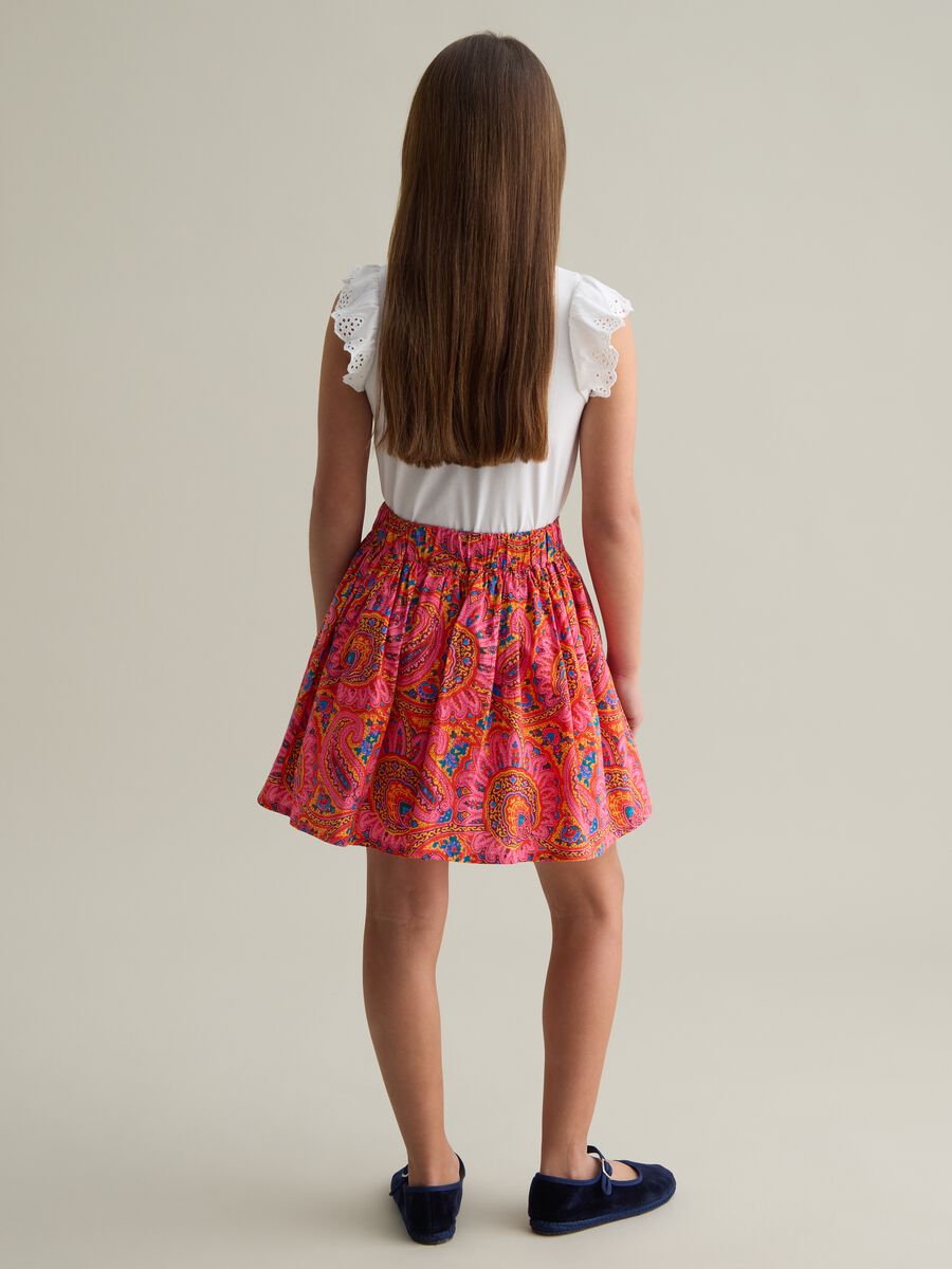 Girls' skirt in pure cotton multicolour regular fit_2