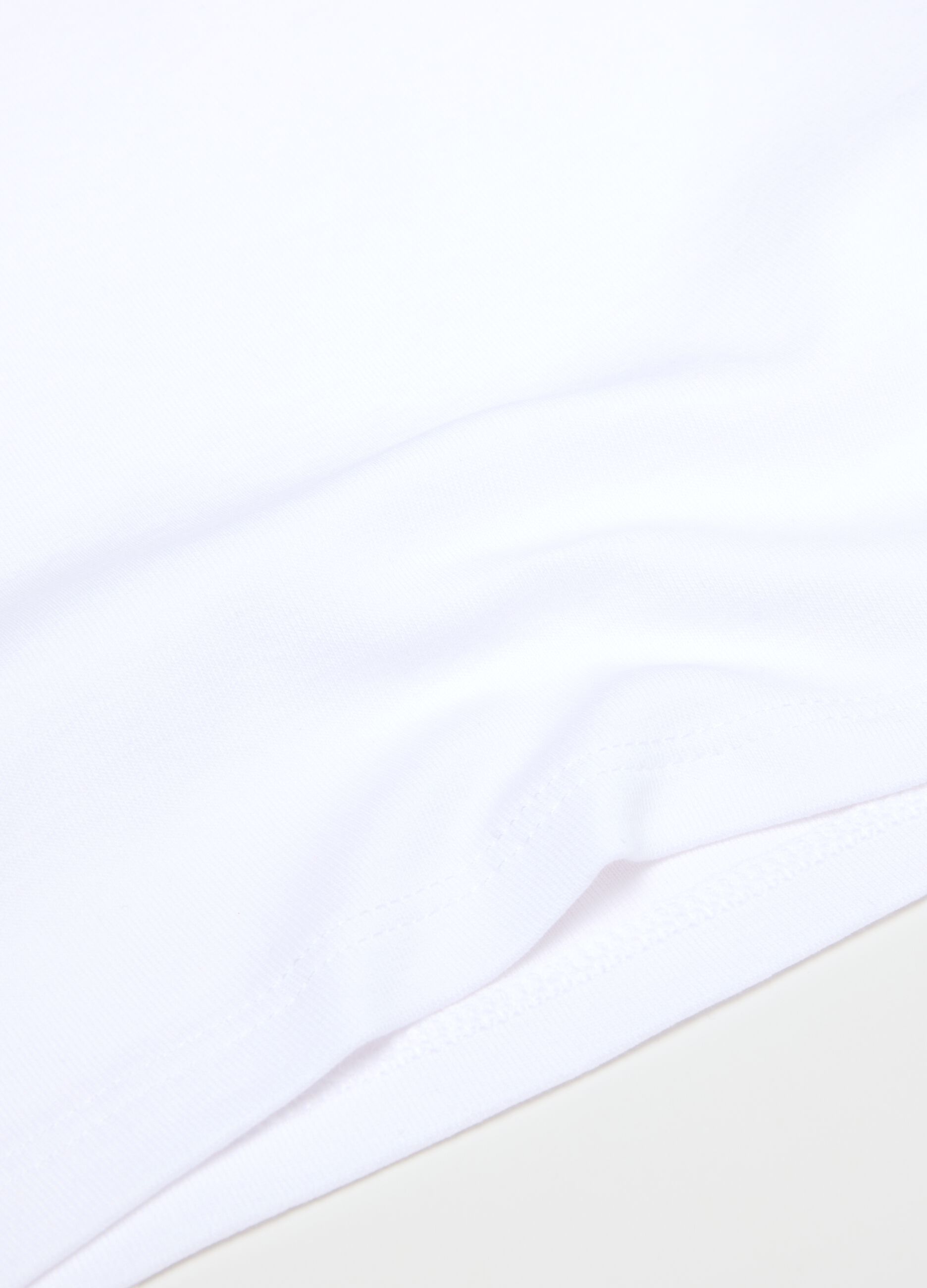 Bipack canottiere bianche da bambina in puro cotone regular fit