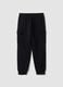 Black cotton-blend cargo joggers with drawstring, regular fit_2