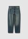 Blue Baggy Jeans in Pure Cotton_4